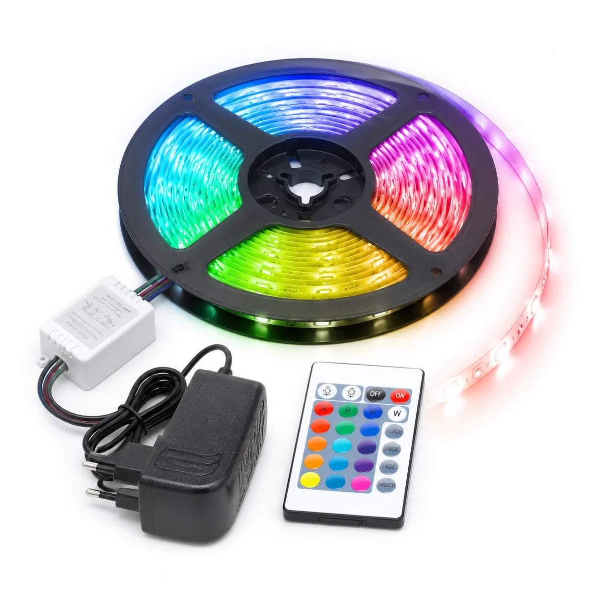 SMD5050 54LED DC12V RGB LED Strip 5m Kit product photo