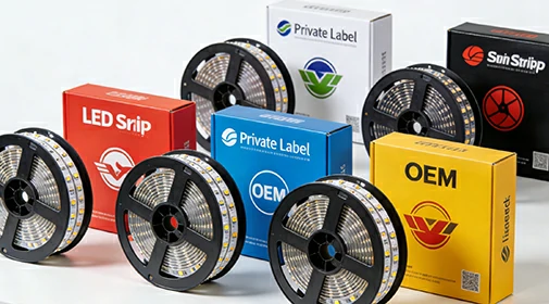 OEM LED strip private-label packaging display