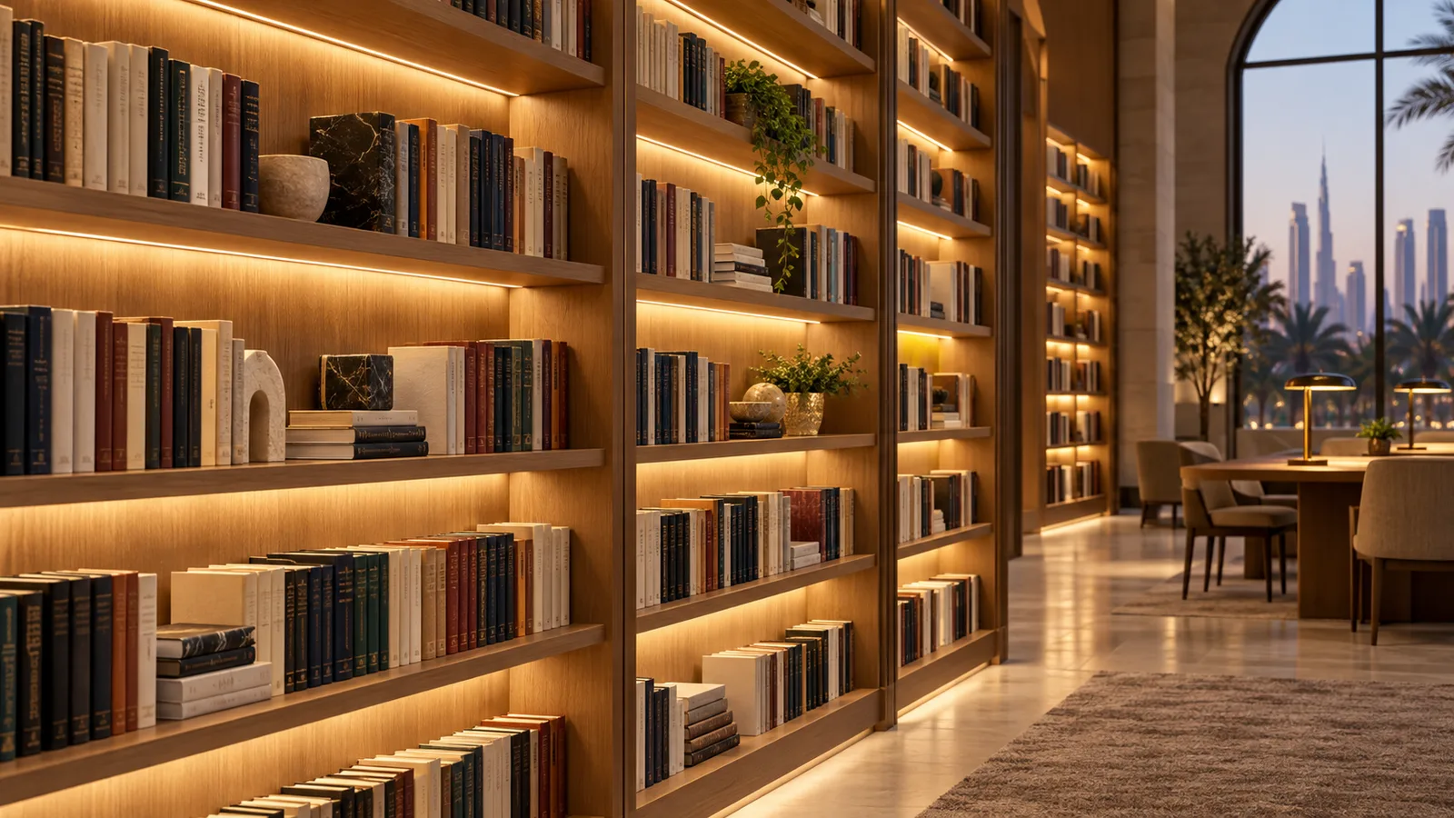 5 Best LED Strip Layouts for Library Bookshelves in the GCC
