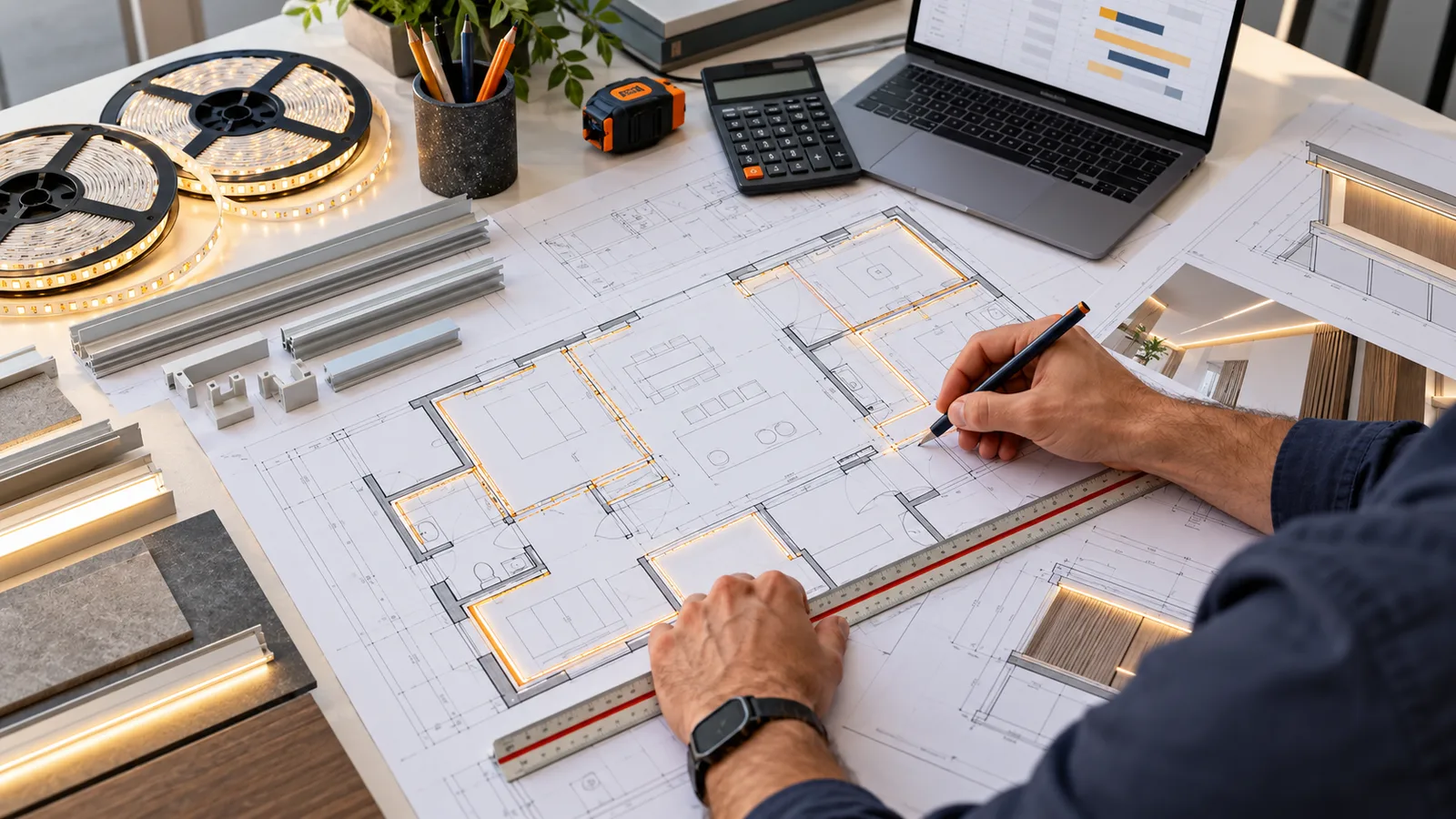 How to Calculate LED Strip Quantity from Project Drawings