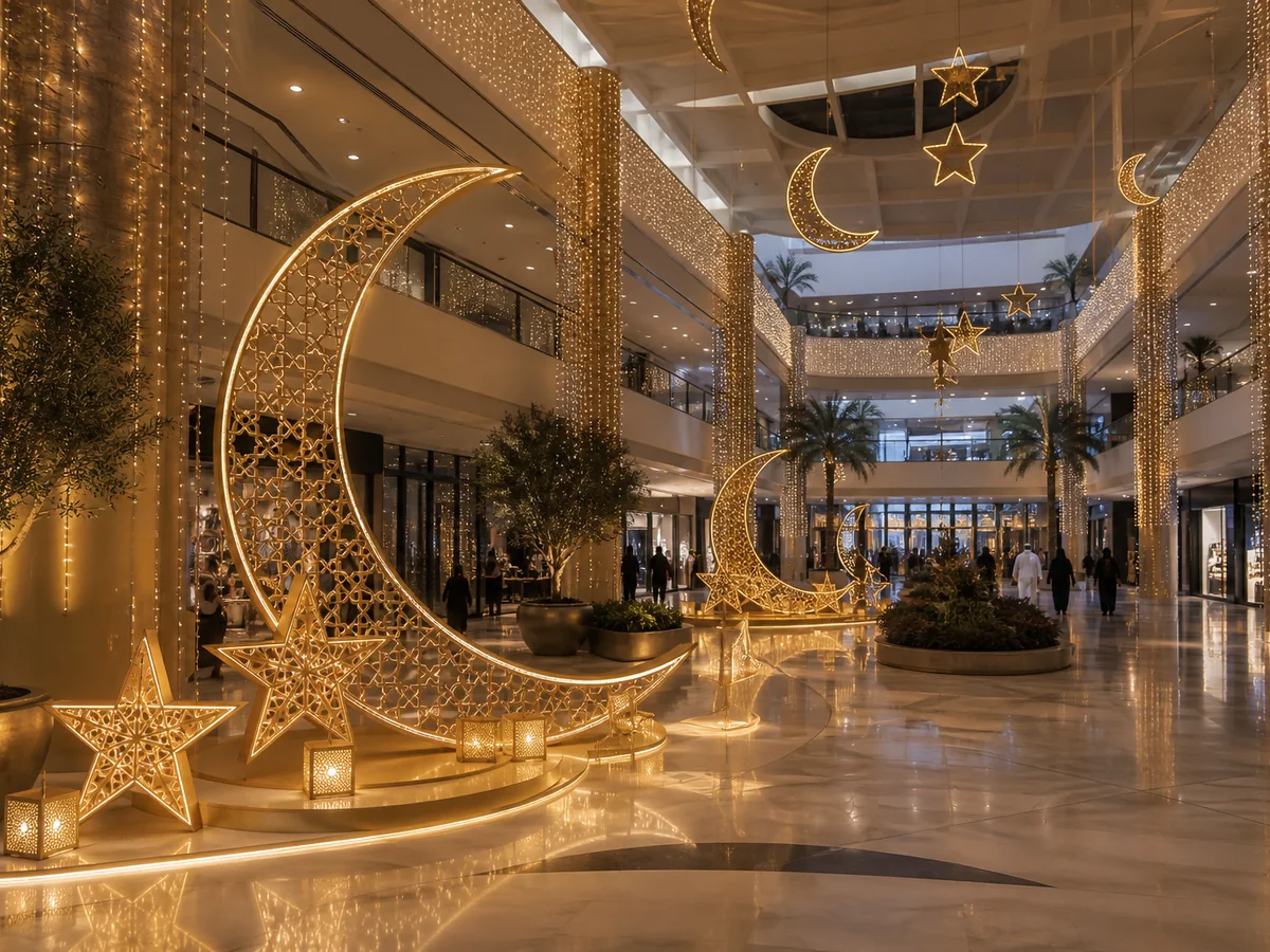 Ramadan lighting concept for a shopping mall
